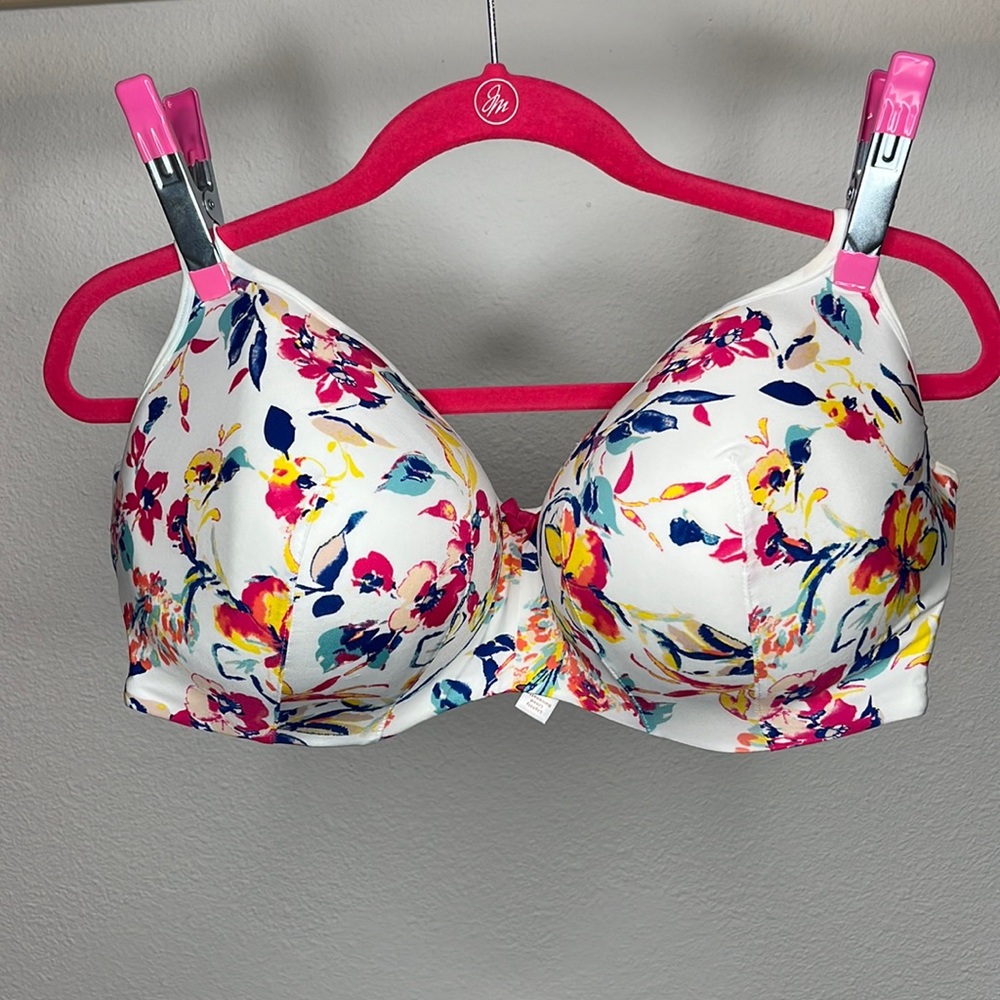 Cacique Lightly Lined Balconette Bra Size 40G Stain Lower Inside Cup View pics